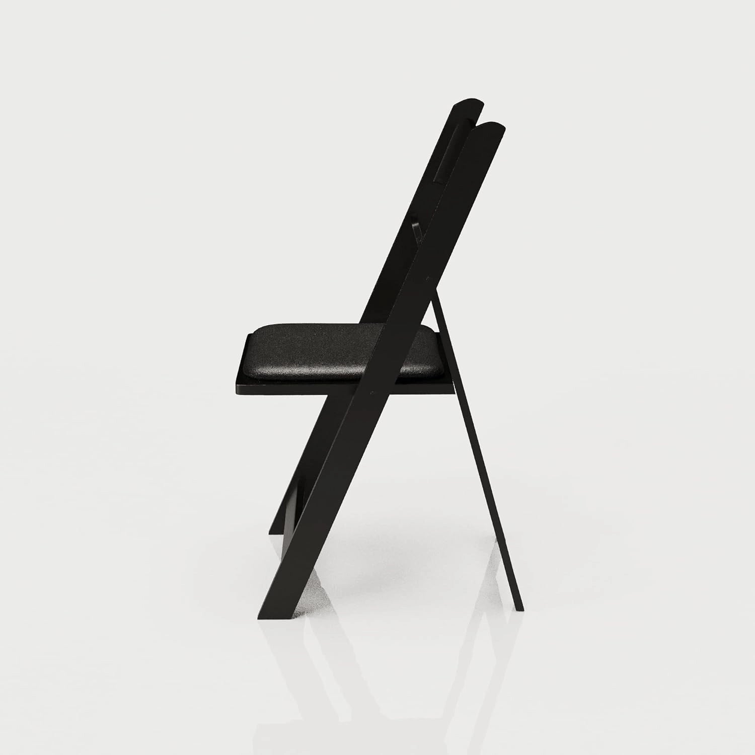 SIMPLEX Black Resin Stackable Folding Chairs
