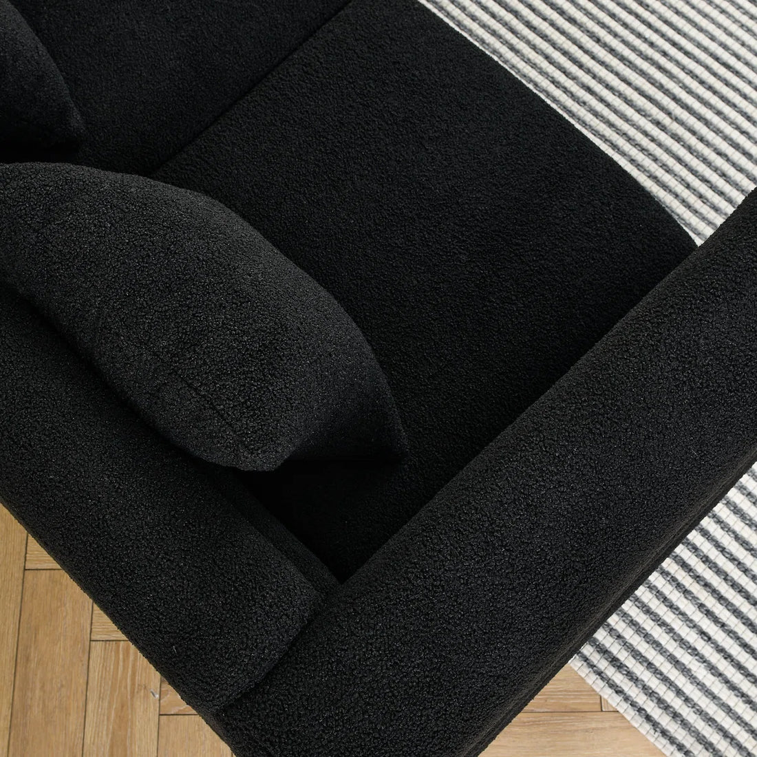 Black 6 - Seat With Streamline Modern Curved Lines, Legs And Fast Delivery Option International Art Appeal, Dispatch