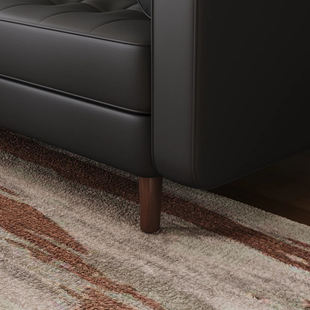 Dagem Faux Leather 59'' Reception Loveseat