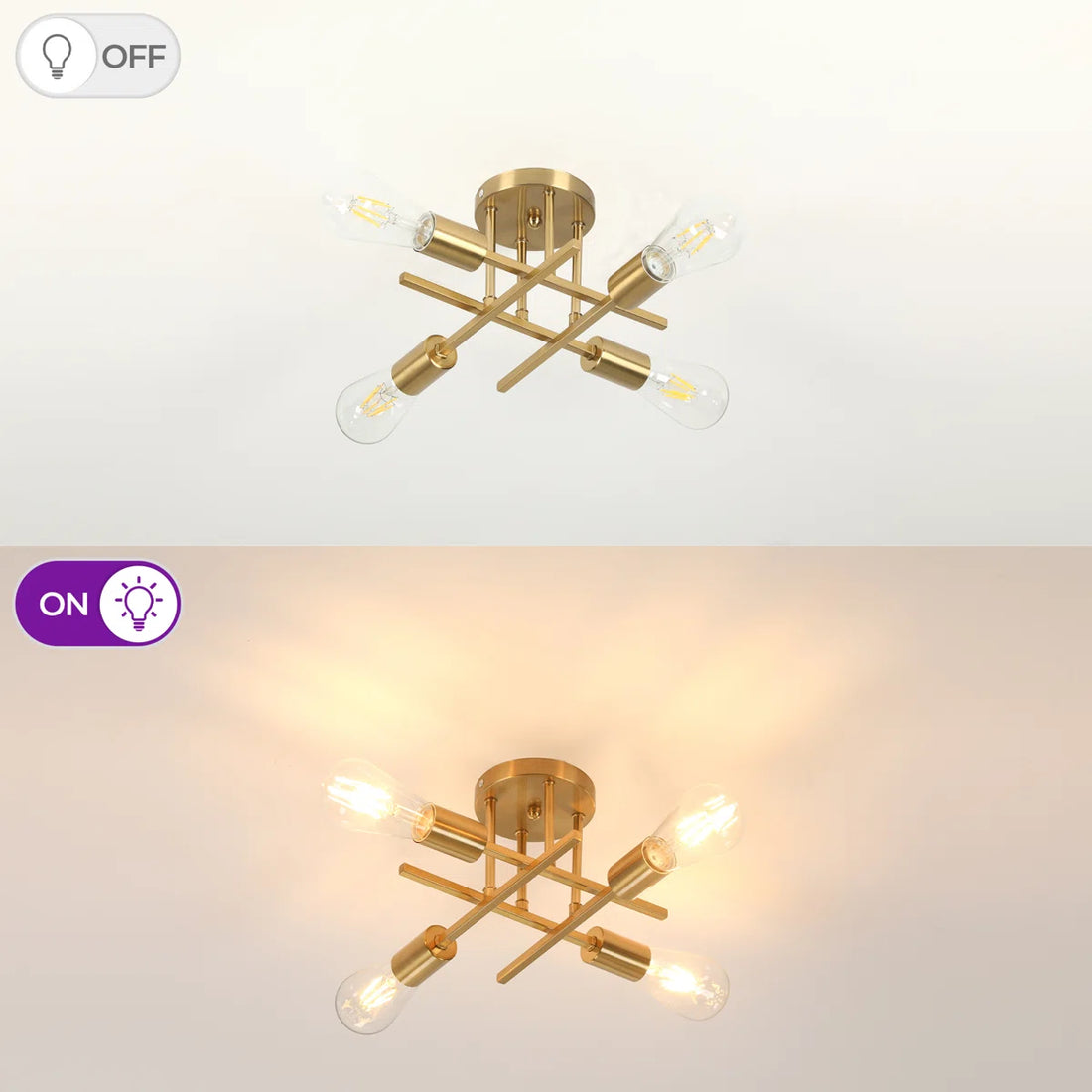 Hannah-Jayne 14.17'' Sputnik Modern Linear Flush Mount