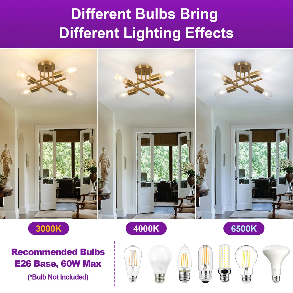 Hannah-Jayne 14.17'' Sputnik Modern Linear Flush Mount