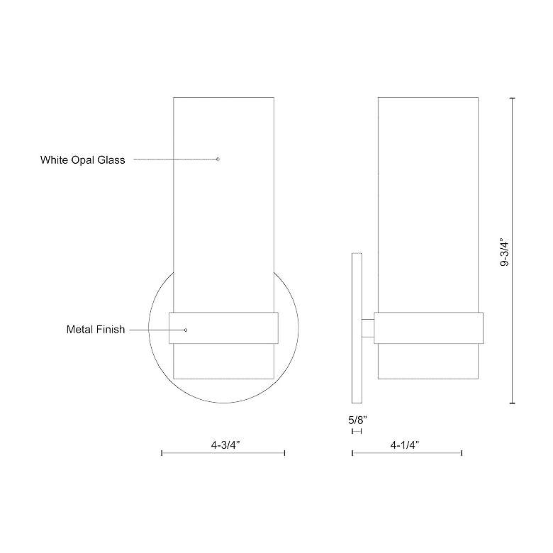 Kuzco Milano LED 9-in Brushed Gold Wall Sconce